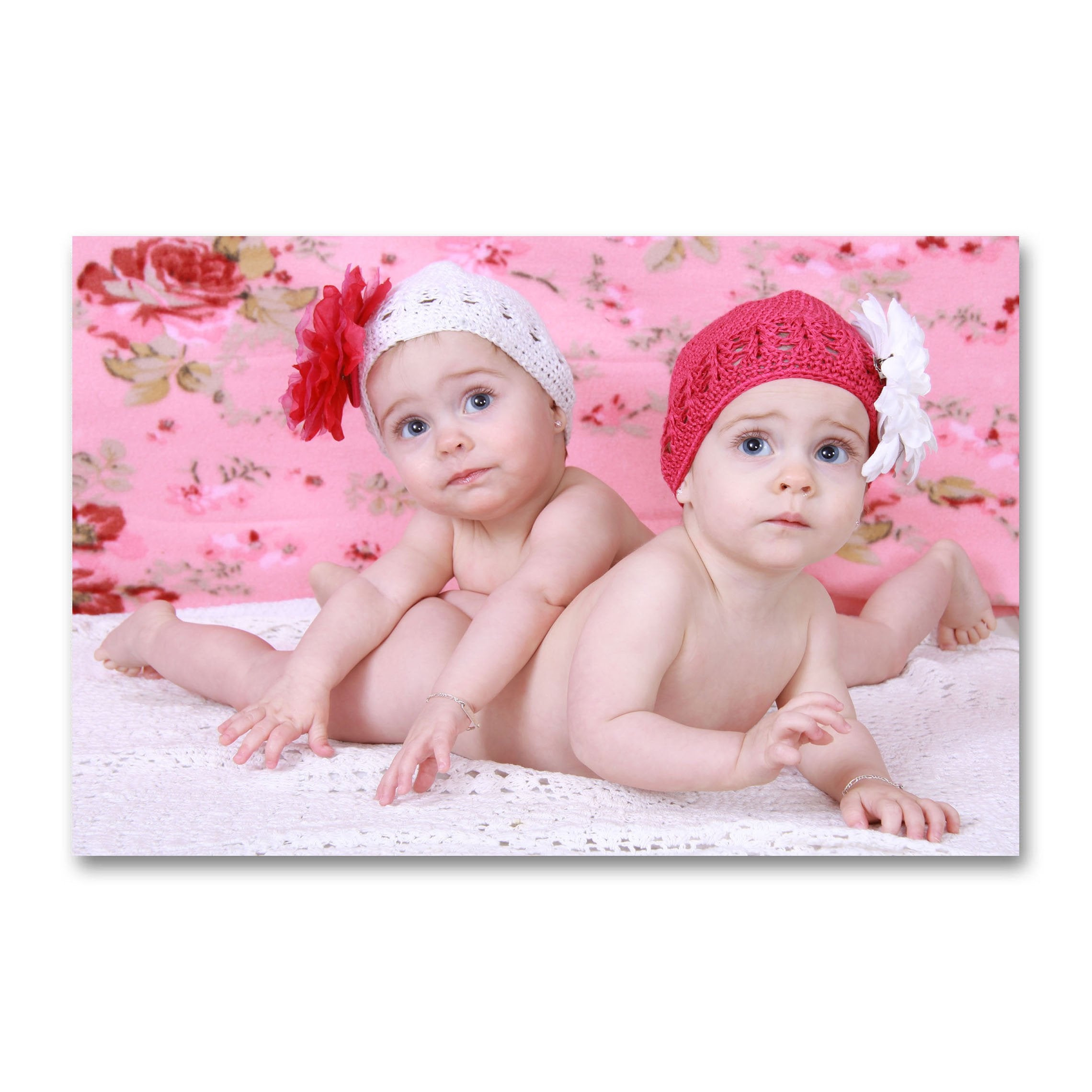 White & Pink Cap In A Babies