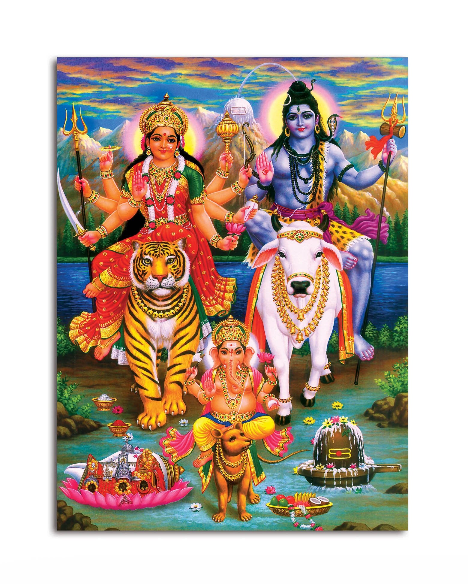 Lord Shiva with Maa Durga