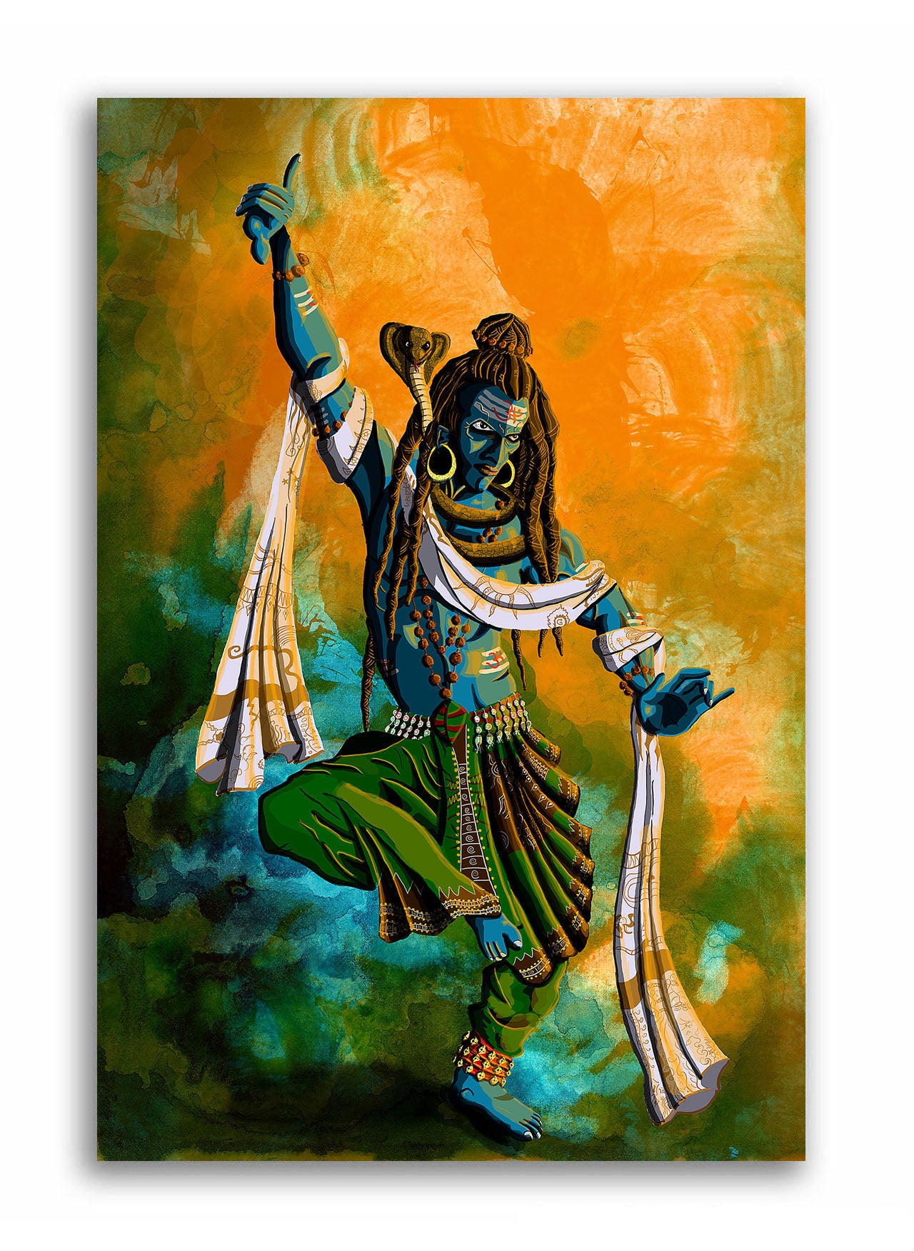 Shiva Tandava II - Unframed Canvas Painting